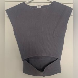 Aritzia Wilfred Free Cut Out Knit Top